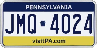PA license plate JMQ4024