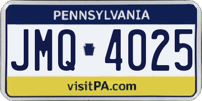 PA license plate JMQ4025