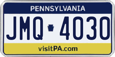 PA license plate JMQ4030