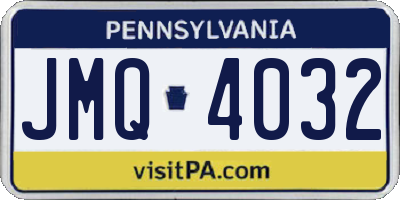 PA license plate JMQ4032