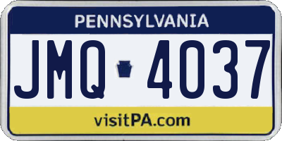 PA license plate JMQ4037