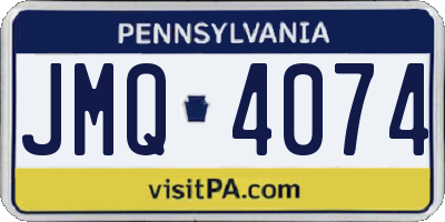 PA license plate JMQ4074