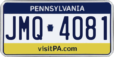 PA license plate JMQ4081
