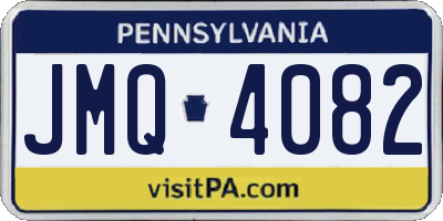 PA license plate JMQ4082