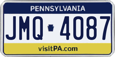 PA license plate JMQ4087