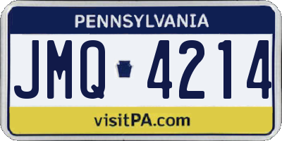PA license plate JMQ4214