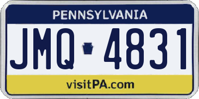 PA license plate JMQ4831