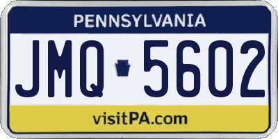 PA license plate JMQ5602