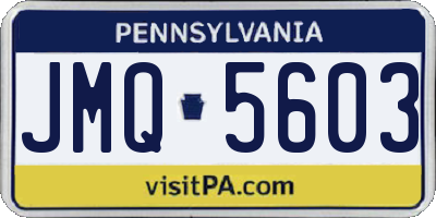 PA license plate JMQ5603