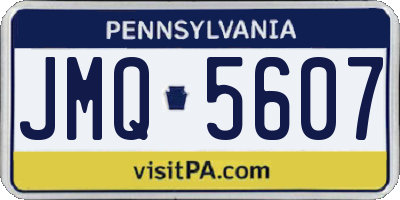 PA license plate JMQ5607
