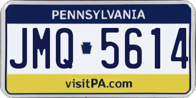 PA license plate JMQ5614