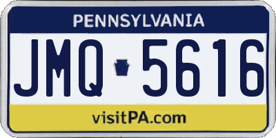 PA license plate JMQ5616