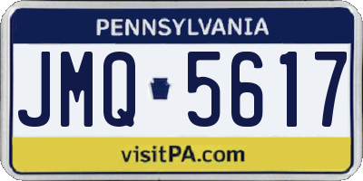 PA license plate JMQ5617