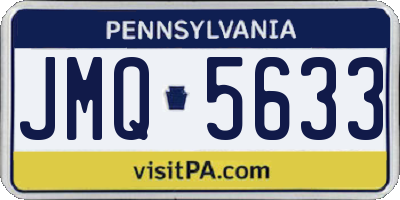 PA license plate JMQ5633