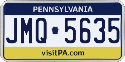 PA license plate JMQ5635