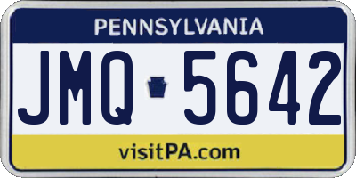 PA license plate JMQ5642