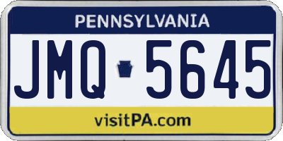 PA license plate JMQ5645