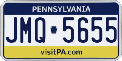 PA license plate JMQ5655