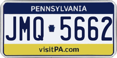 PA license plate JMQ5662