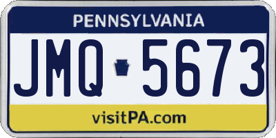 PA license plate JMQ5673