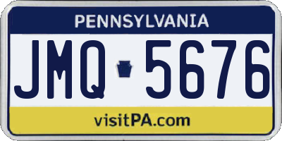 PA license plate JMQ5676