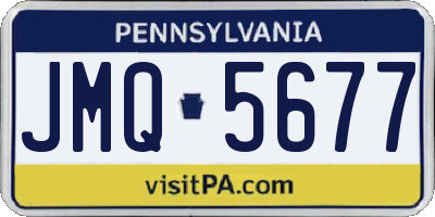 PA license plate JMQ5677