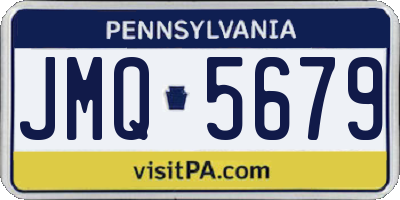 PA license plate JMQ5679
