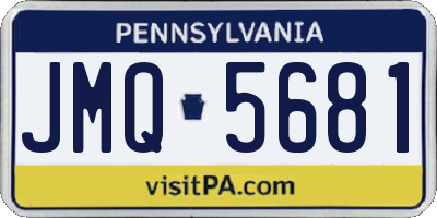 PA license plate JMQ5681