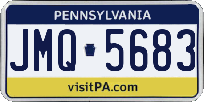 PA license plate JMQ5683