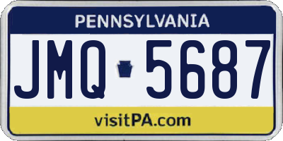 PA license plate JMQ5687