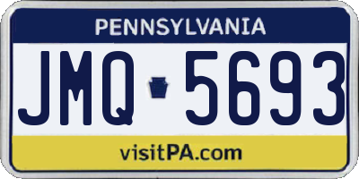 PA license plate JMQ5693