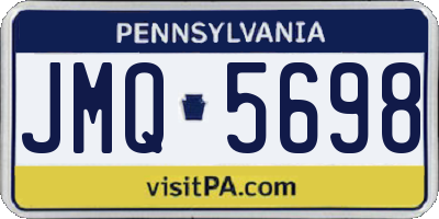 PA license plate JMQ5698
