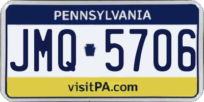 PA license plate JMQ5706