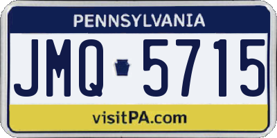 PA license plate JMQ5715