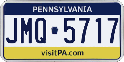 PA license plate JMQ5717
