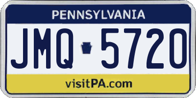 PA license plate JMQ5720