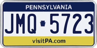 PA license plate JMQ5723
