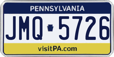 PA license plate JMQ5726