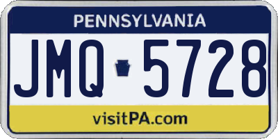PA license plate JMQ5728