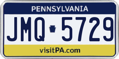 PA license plate JMQ5729