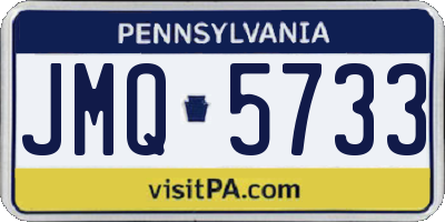 PA license plate JMQ5733
