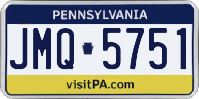 PA license plate JMQ5751