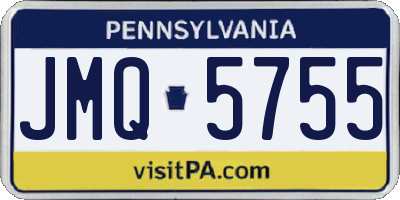 PA license plate JMQ5755