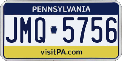PA license plate JMQ5756
