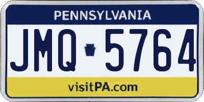 PA license plate JMQ5764