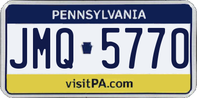 PA license plate JMQ5770