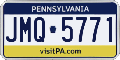 PA license plate JMQ5771