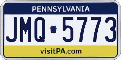 PA license plate JMQ5773