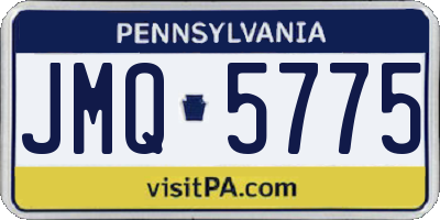 PA license plate JMQ5775