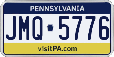 PA license plate JMQ5776